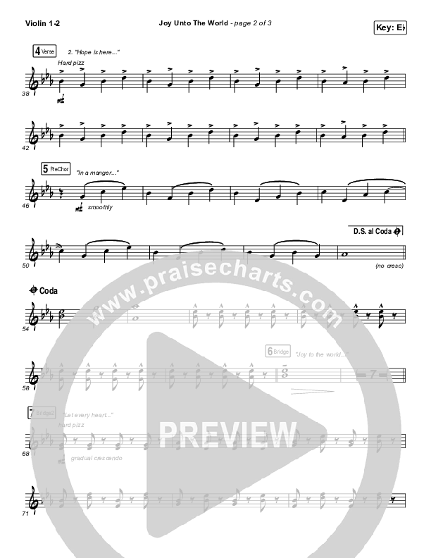 Joy Unto The World Violin 1/2 (The Afters)