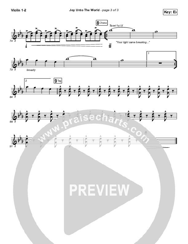 Joy Unto The World Violin 1/2 (The Afters)