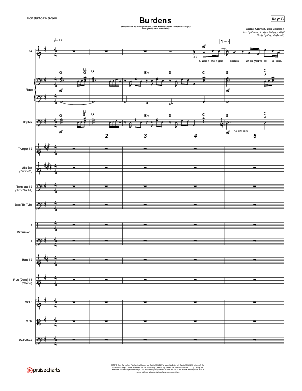 Burdens Conductor's Score (Jamie Kimmett)