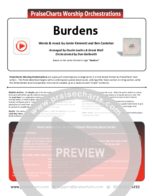 Burdens Orchestration (Jamie Kimmett)