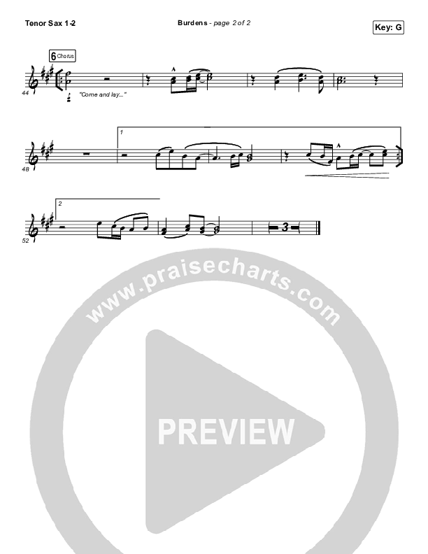 Burdens Tenor Sax 1/2 (Jamie Kimmett)