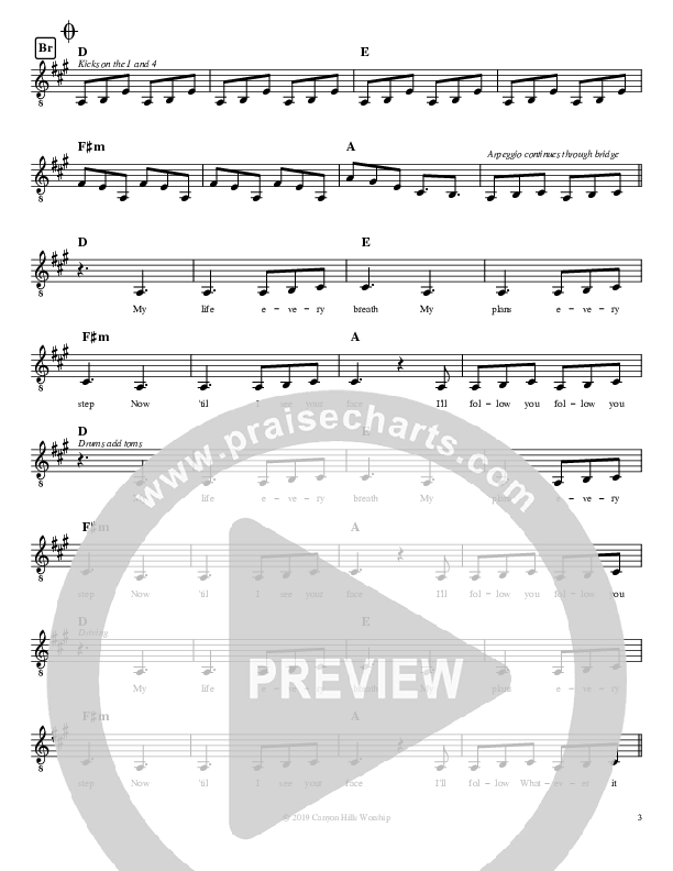 Jesus My Treasure Lead Sheet (Canyon Hills Worship)