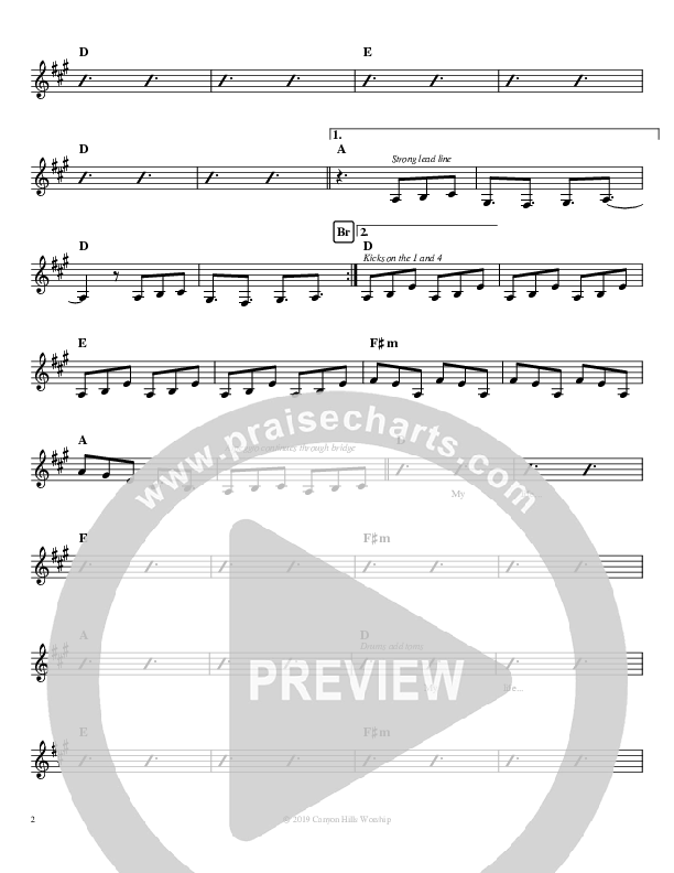 Jesus My Treasure Rhythm Chart (Canyon Hills Worship)