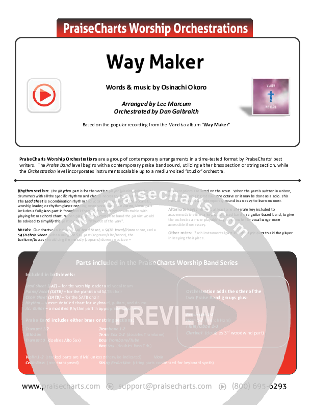 Way Maker Cover Sheet (Mandisa)
