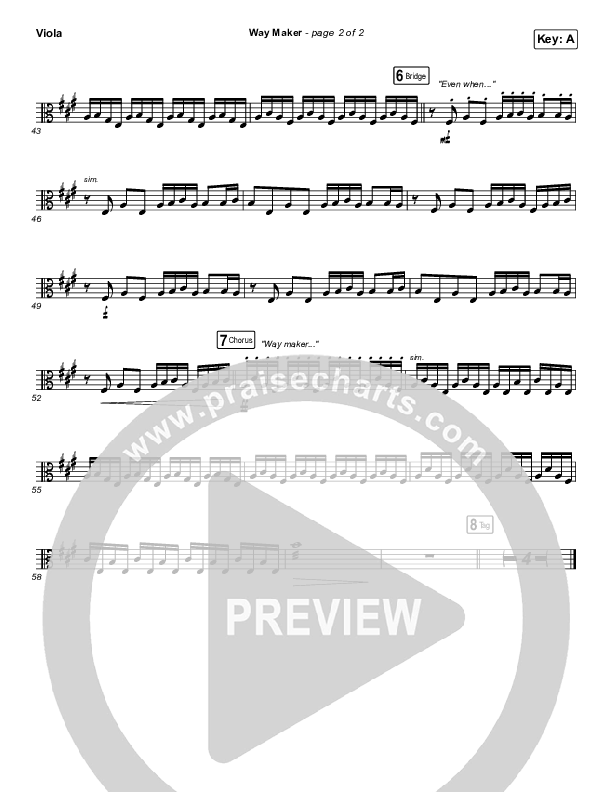 Way Maker Viola (Mandisa)