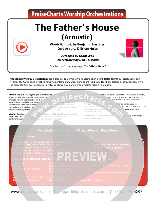 The Father's House (Acoustic) Orchestration (Cory Asbury)