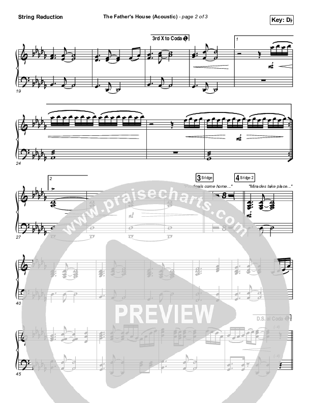 The Father's House (Acoustic) String Pack (Cory Asbury)