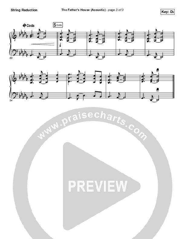 The Father's House (Acoustic) String Pack (Cory Asbury)