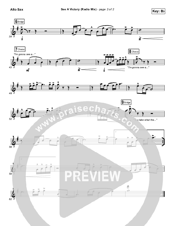 See A Victory (Radio) Alto Sax (Elevation Worship)