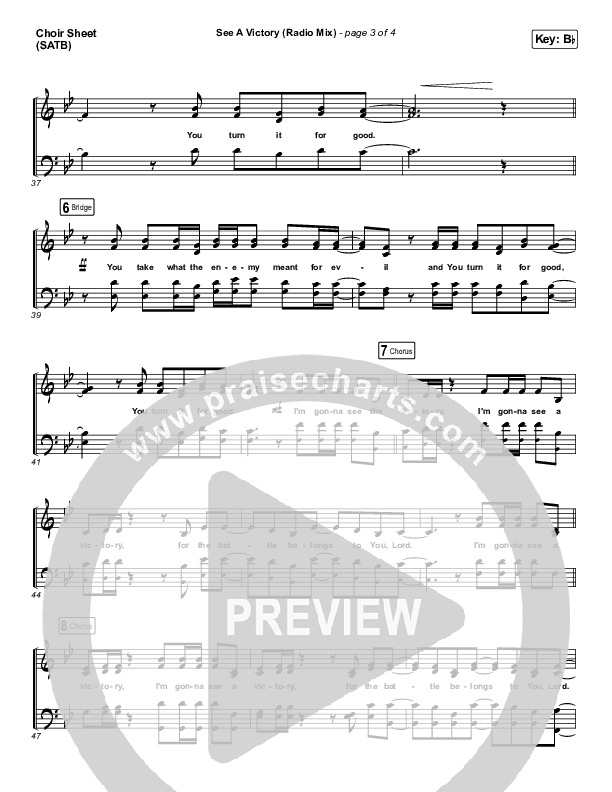 See A Victory (Radio) Choir Sheet (SATB) (Elevation Worship)