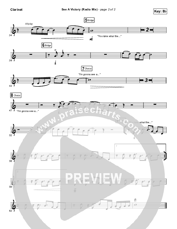 See A Victory (Radio) Clarinet (Elevation Worship)