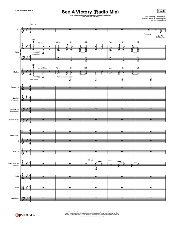 See A Victory (Radio) Conductor's Score (Elevation Worship)
