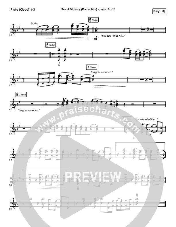 See A Victory (Radio) Flute/Oboe 1/2/3 (Elevation Worship)
