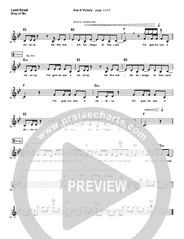 See A Victory (Radio) Lead Sheet (Melody) (Elevation Worship)