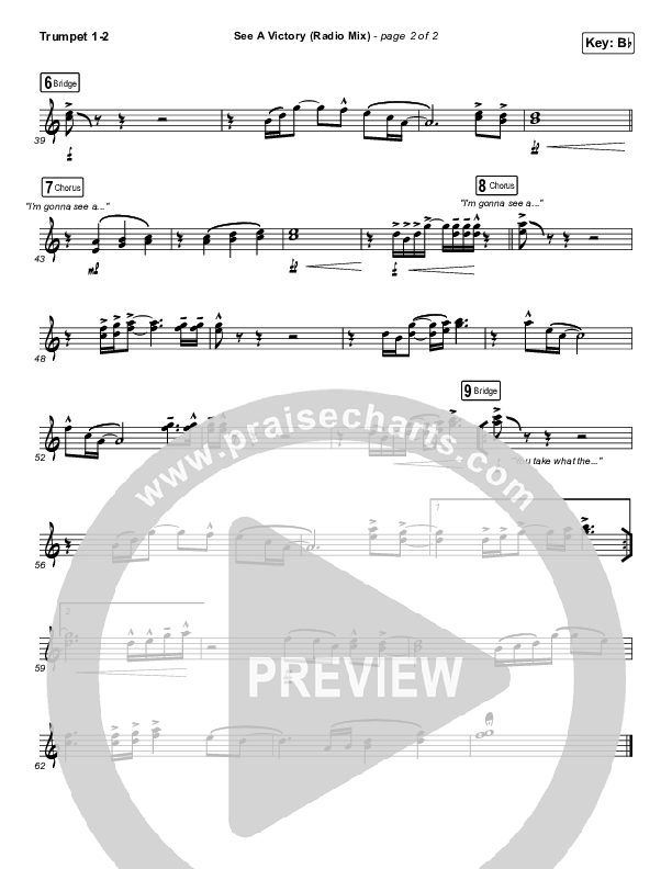See A Victory (Radio) Trumpet 1,2 (Elevation Worship)