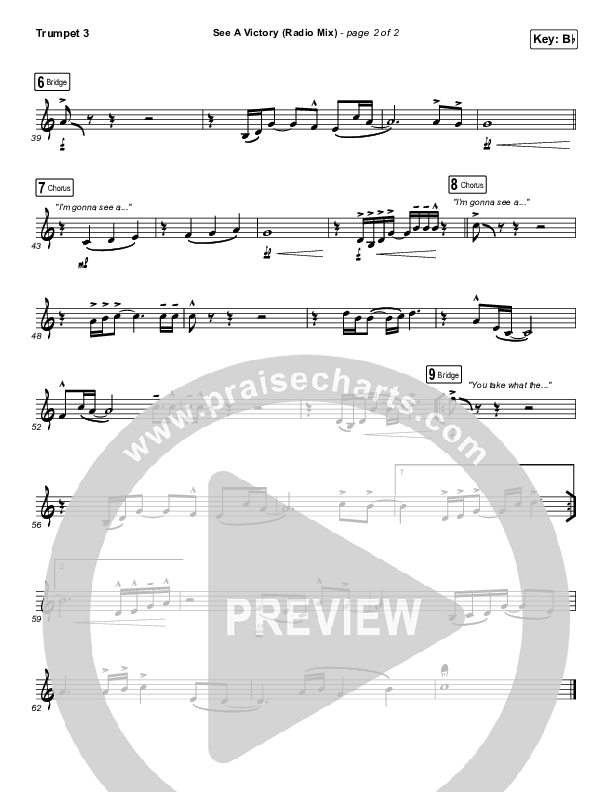 See A Victory (Radio) Trumpet 3 (Elevation Worship)