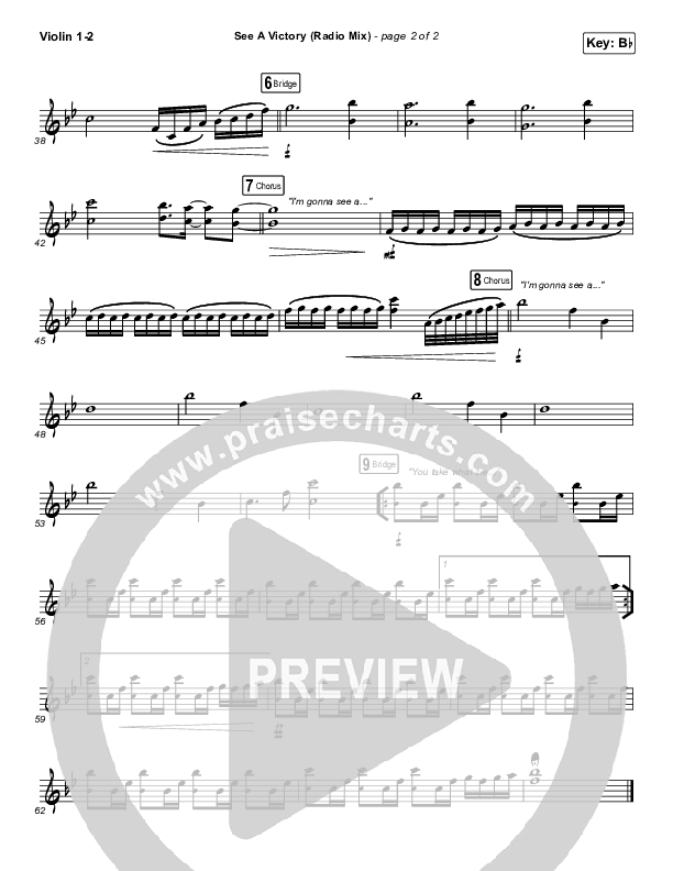 See A Victory (Radio) Violin 1/2 (Elevation Worship)