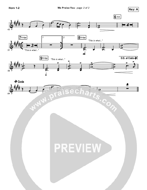 We Praise You (Live) Brass Pack (Matt Redman / Brandon Lake)