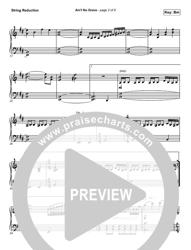 Ain't No Grave Sheet Music PDF (Bethel Music / Molly Skaggs) - PraiseCharts