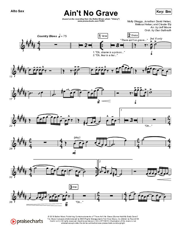 Ain't No Grave Alto Sax (Bethel Music / Molly Skaggs)