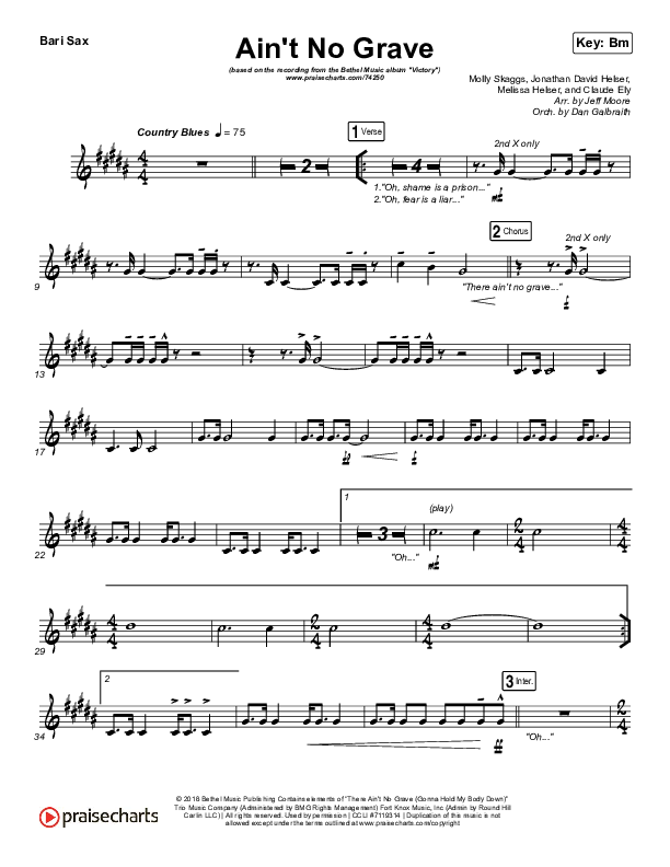 Ain't No Grave Bari Sax (Bethel Music / Molly Skaggs)