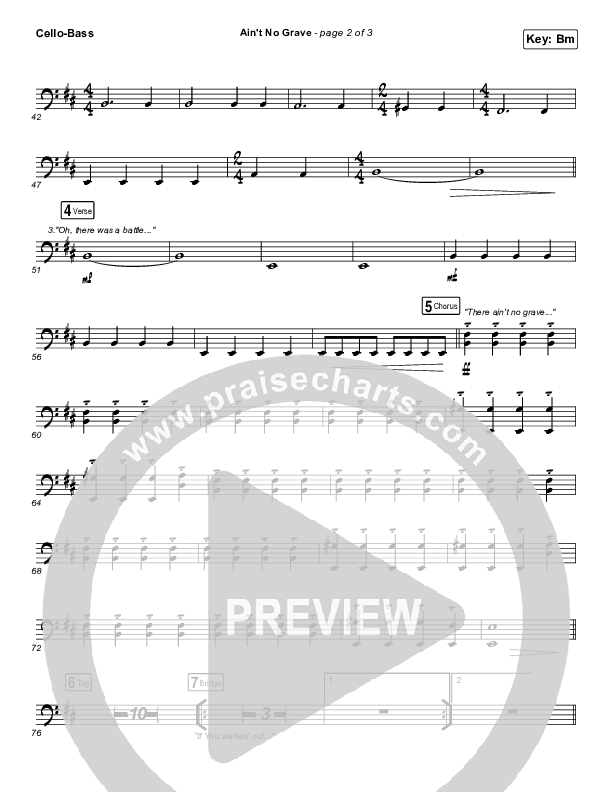 Ain't No Grave Cello/Bass (Bethel Music / Molly Skaggs)