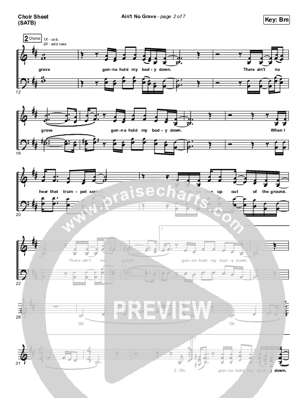 Ain't No Grave Choir Vocals (SATB) (Bethel Music / Molly Skaggs)