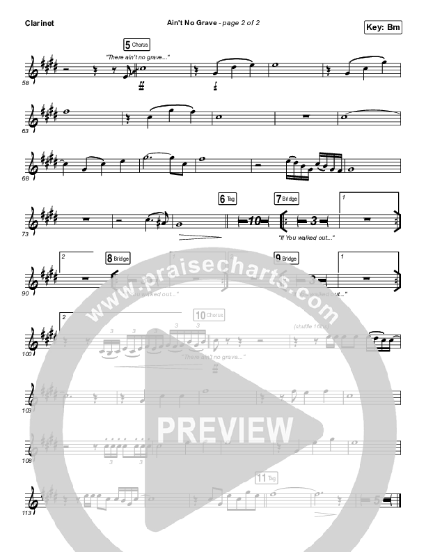 Ain't No Grave Clarinet (Bethel Music / Molly Skaggs)