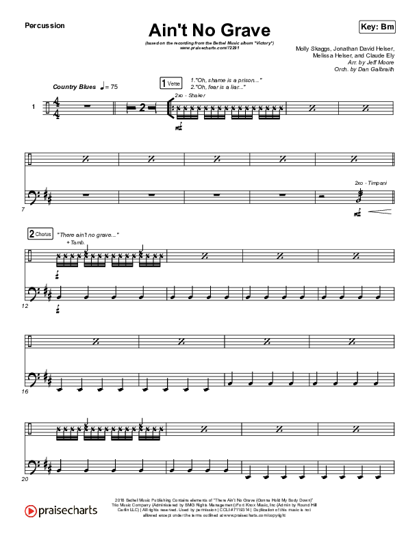 Ain't No Grave Percussion (Bethel Music / Molly Skaggs)