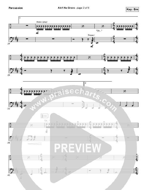 Ain't No Grave Percussion (Bethel Music / Molly Skaggs)