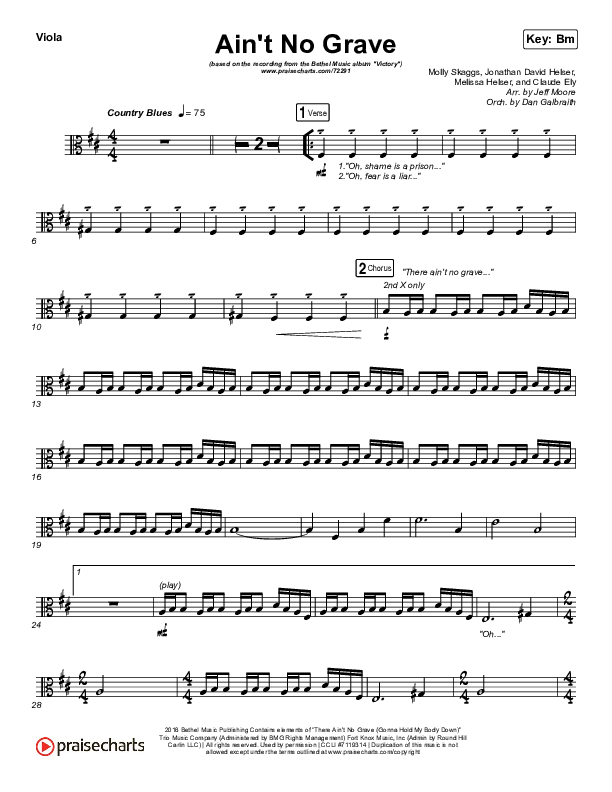 Ain't No Grave Viola (Bethel Music / Molly Skaggs)