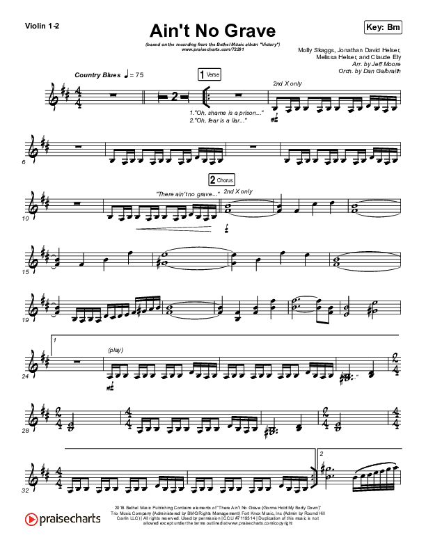 Ain't No Grave Violin 1/2 (Bethel Music / Molly Skaggs)