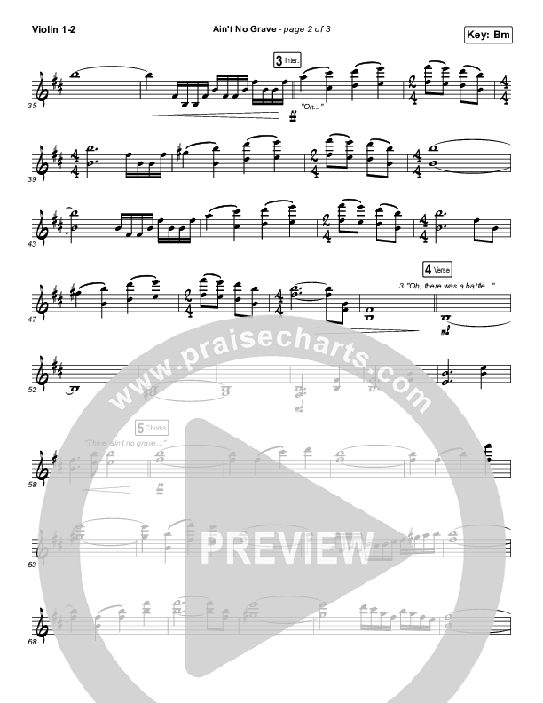 Ain't No Grave Violin 1/2 (Bethel Music / Molly Skaggs)