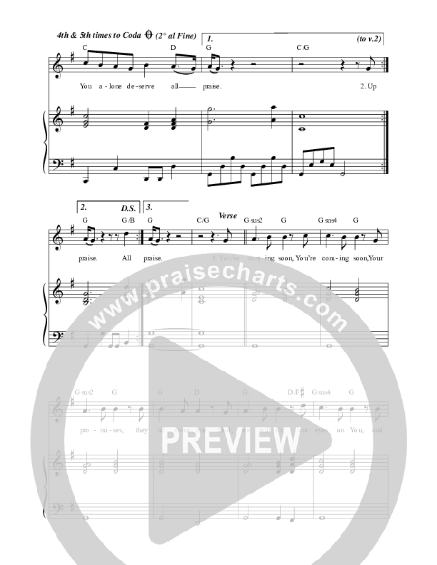 All Praise (Sing Praise) (Live) Lead & Piano (Matt Redman)