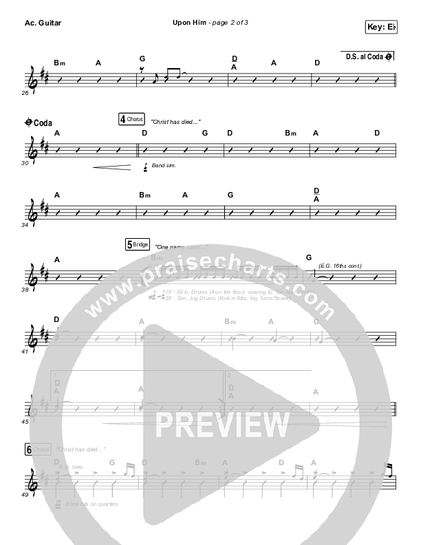 Upon Him (Live) Acoustic Guitar (Matt Redman)