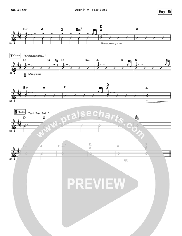 Upon Him (Live) Acoustic Guitar (Matt Redman)