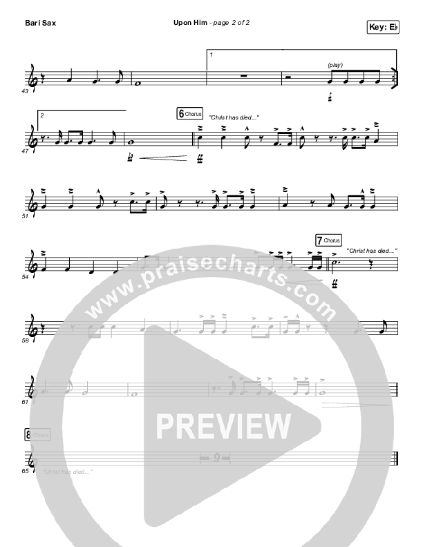 Upon Him (Live) Bari Sax (Matt Redman)