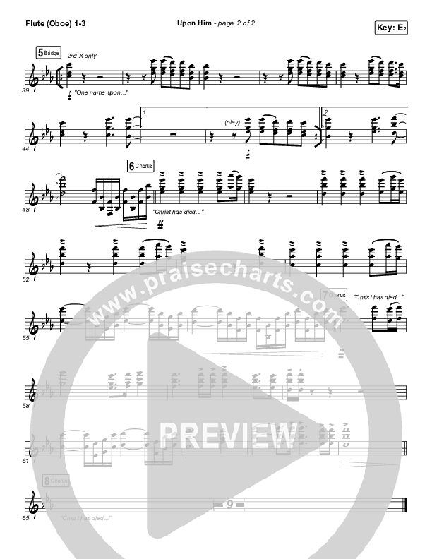 Upon Him (Live) Flute/Oboe 1/2/3 (Matt Redman)