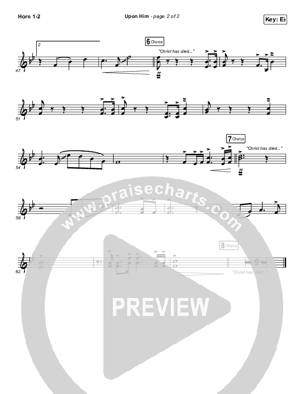 Upon Him (Live) French Horn 1/2 (Matt Redman)