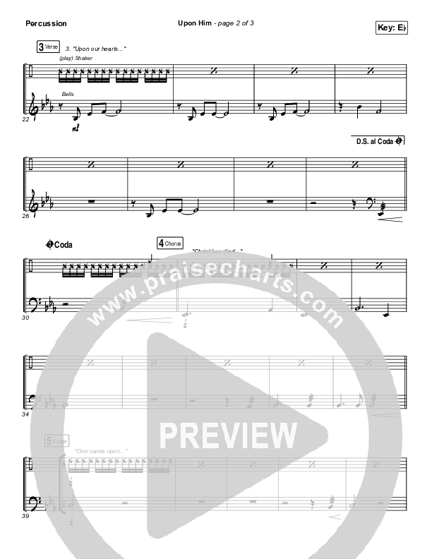 Upon Him (Live) Percussion (Matt Redman)