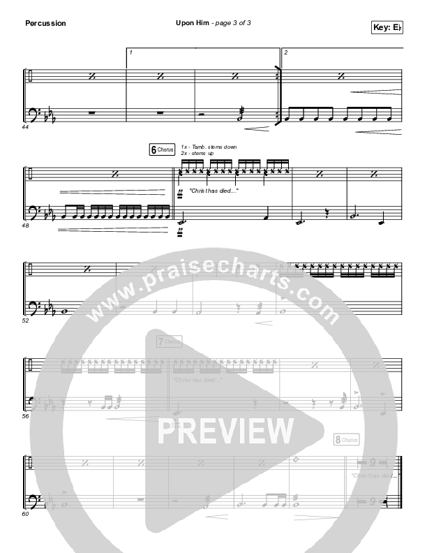 Upon Him (Live) Percussion (Matt Redman)