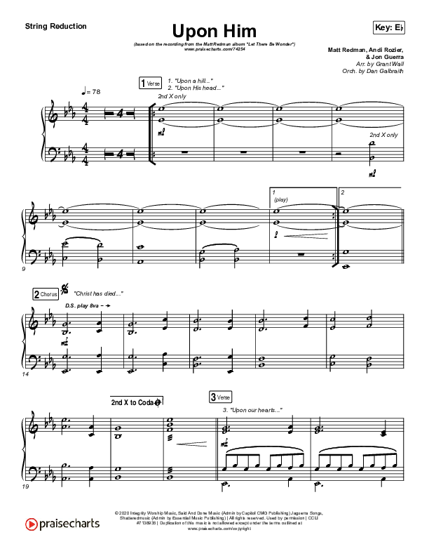 Upon Him (Live) String Pack (Matt Redman)