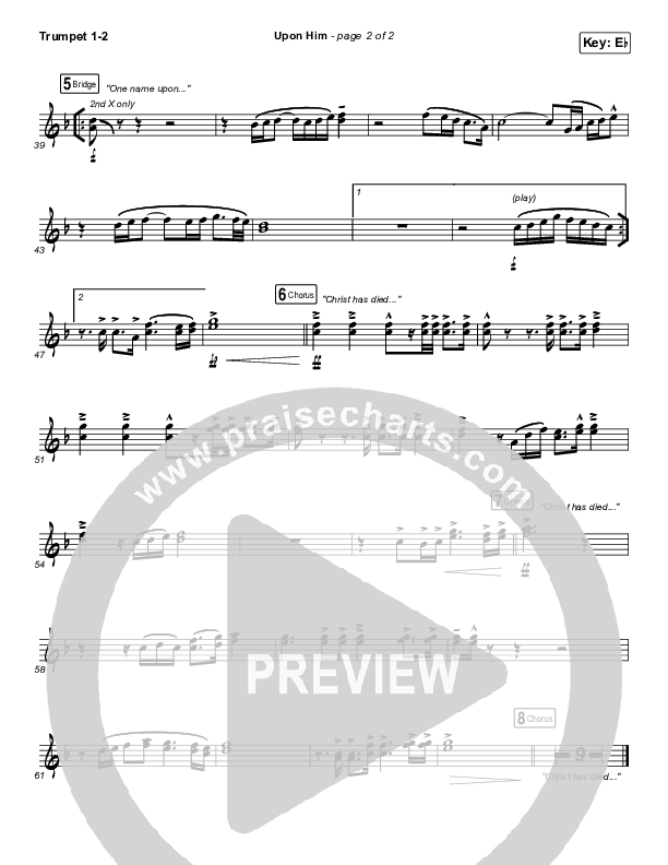 Upon Him (Live) Trumpet 1,2 (Matt Redman)