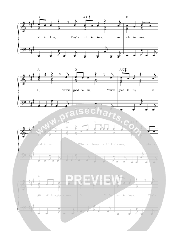 Merciful Father (Live) Lead Sheet (Matt Redman)