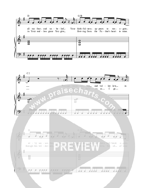 Mercies (New Every Morning) (Live) Piano/Vocal (Matt Redman)