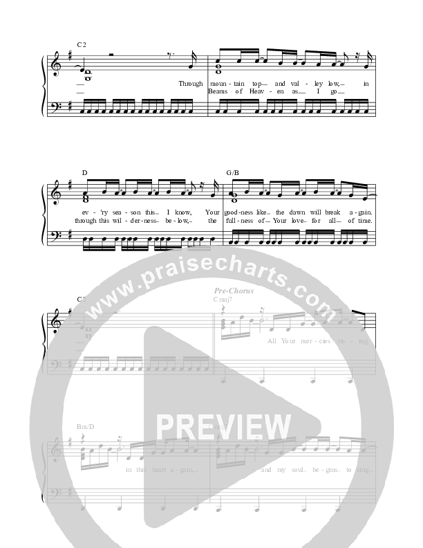 Mercies (New Every Morning) (Live) Piano/Vocal (SATB) (Matt Redman)