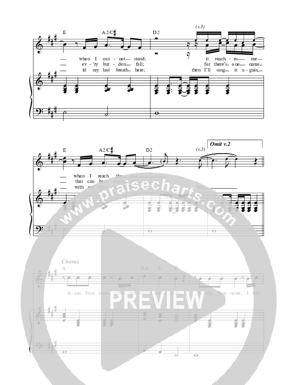 Jesus Your Name (Live) Lead & Piano (Matt Redman)