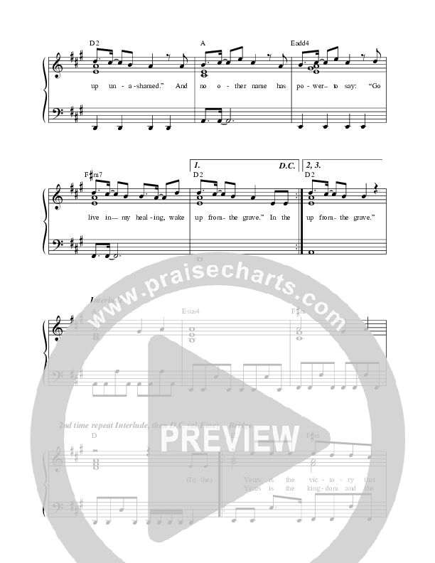 In The Name (Live) Lead Sheet (Matt Redman)
