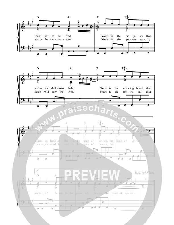 In The Name (Live) Lead Sheet (Matt Redman)