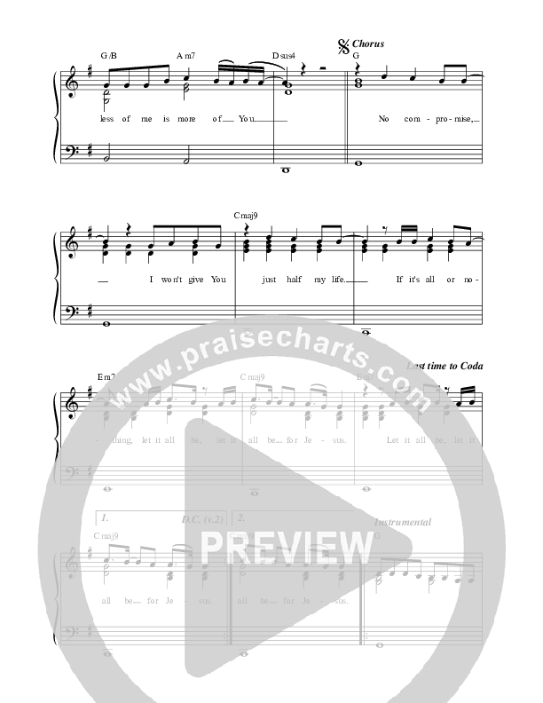 Hymn Of Surrender (Live) Lead Sheet (Matt Redman)
